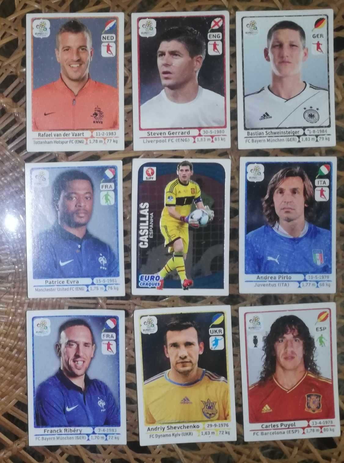 Cromos de 2012 Panini (grandes figuras do futebol)