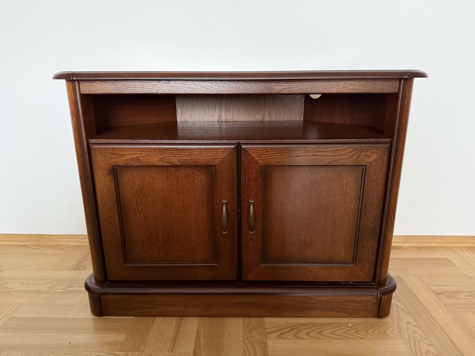 Komplet Stół Drewniany Rozkładany  + 6 krzeseł + komoda RTV