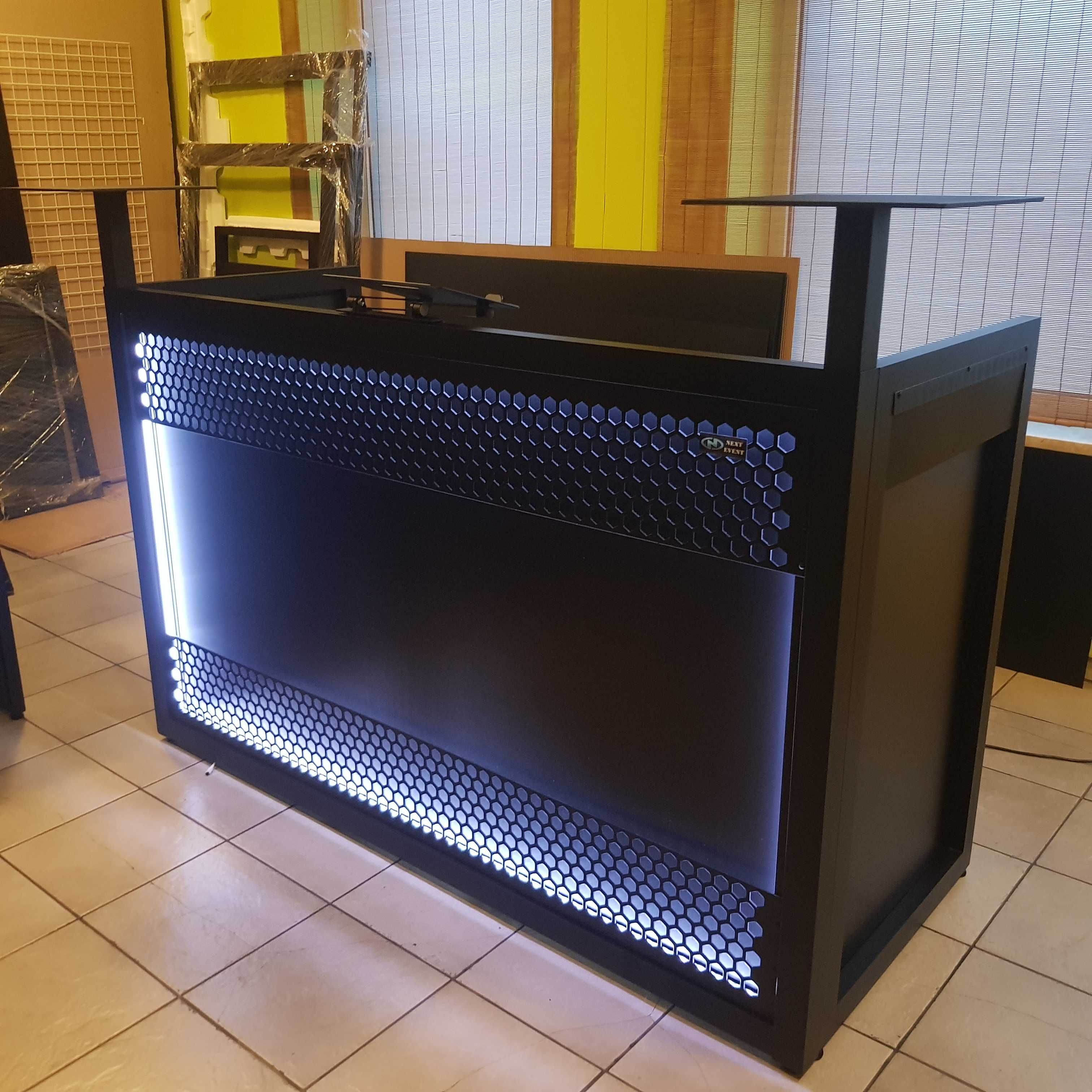 NEXT stoły aluminiowe dla DJ i ALNX160  Black PRO z cyfrowym led