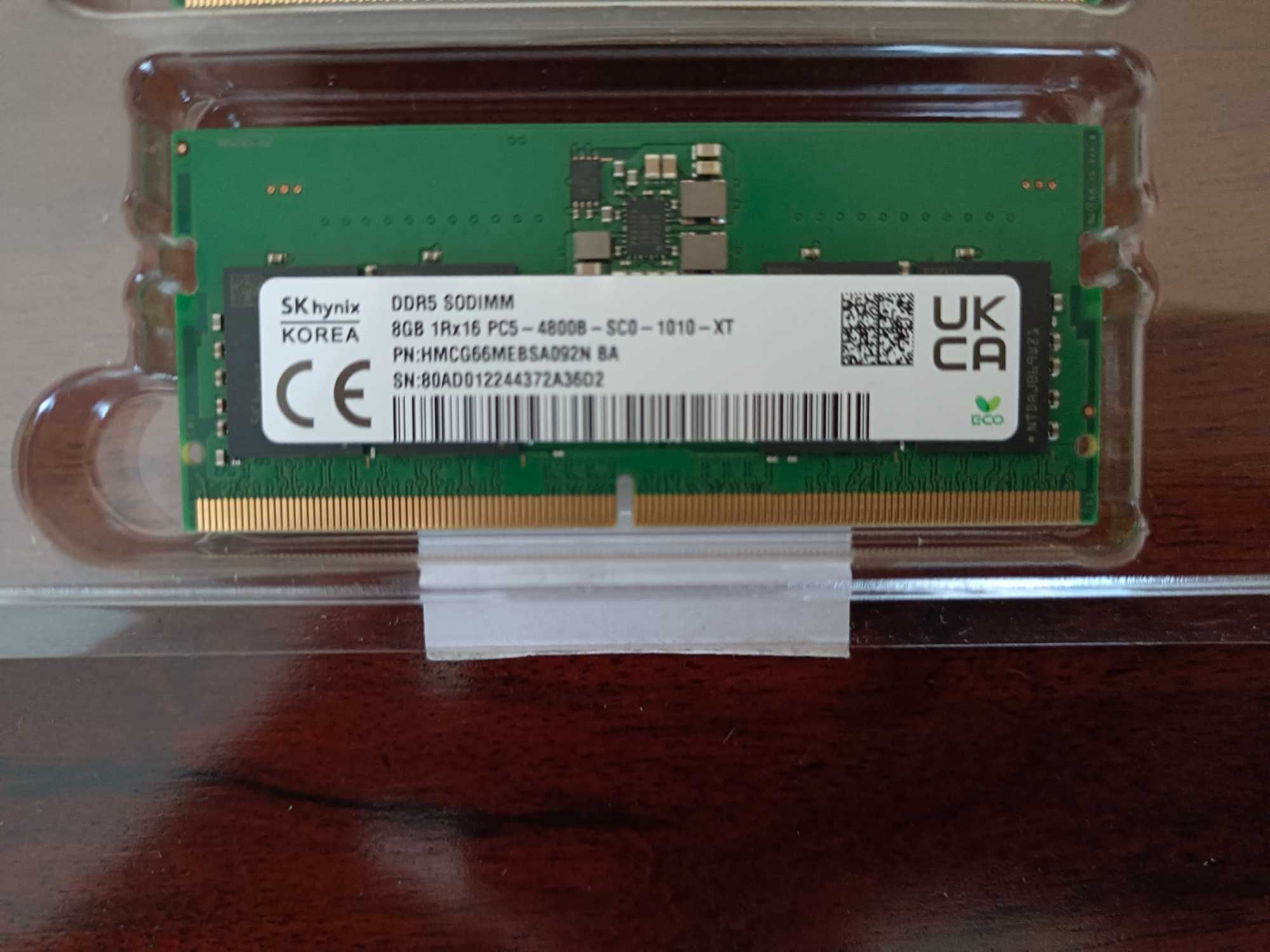 Pamięć RAM DDR5 SODIMM, 16 GB (2 x 8 GB), Hynix, Łódź !!!