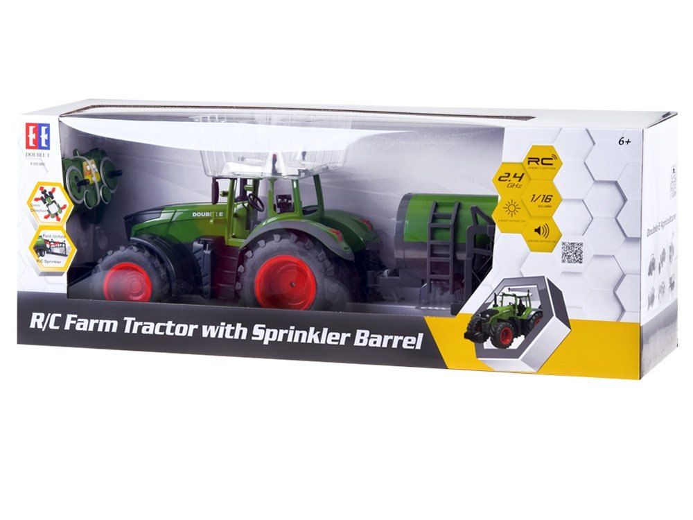 Traktor zdalnie sterowany + beczkowóz pilot RC0492