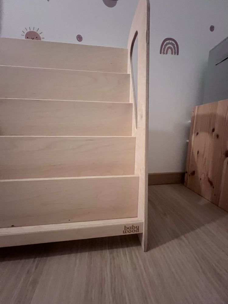 Baby wood babywood boblioteczka na ksiazeczki do pokoju slim M