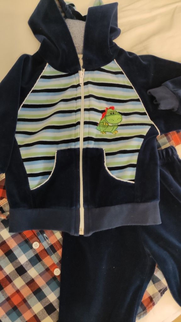 Zestaw ubranek dres, bluza + spodnie , koszula 80