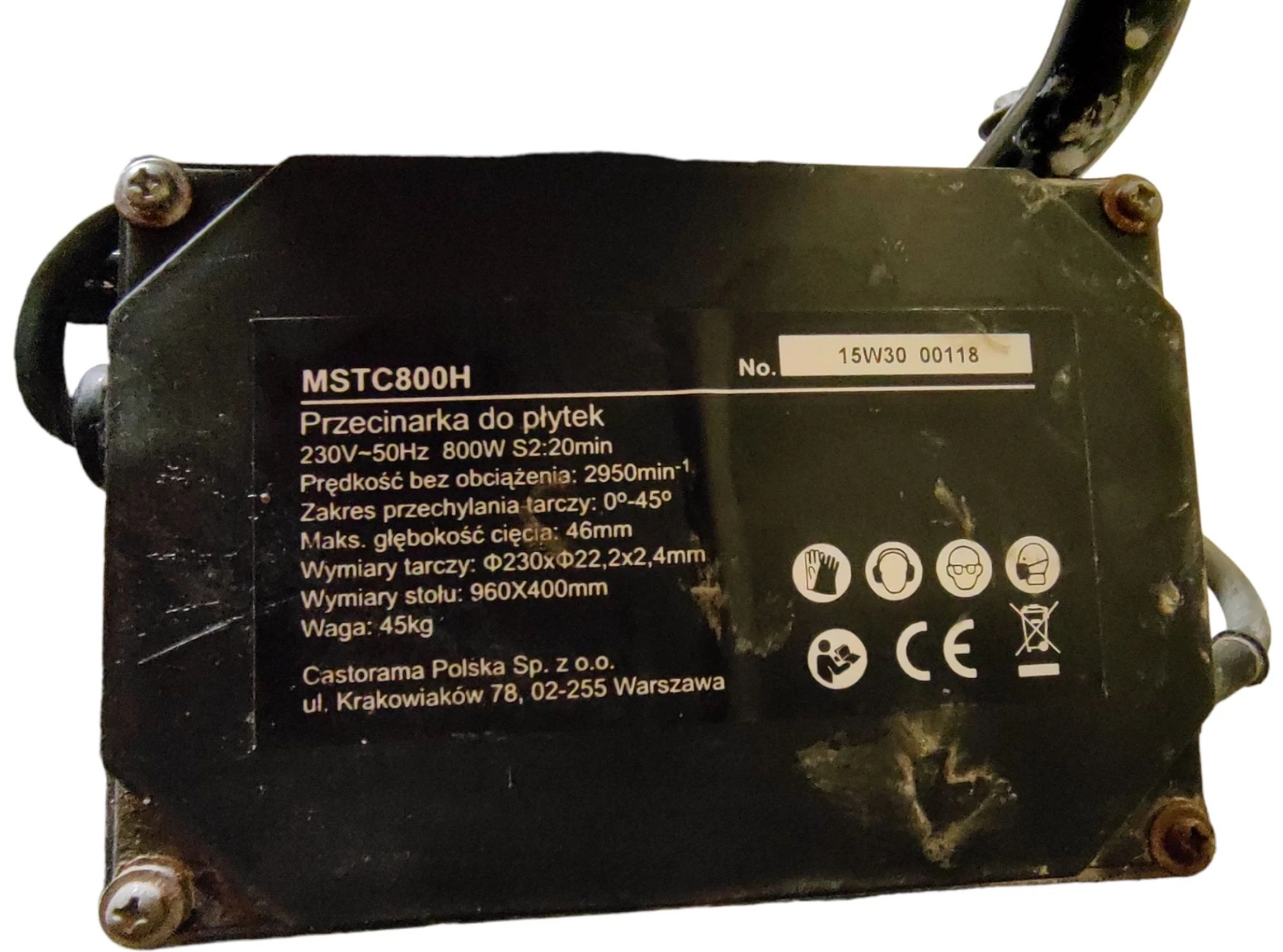 Przecinarka do płytek/glazury Macallister MSTC800H