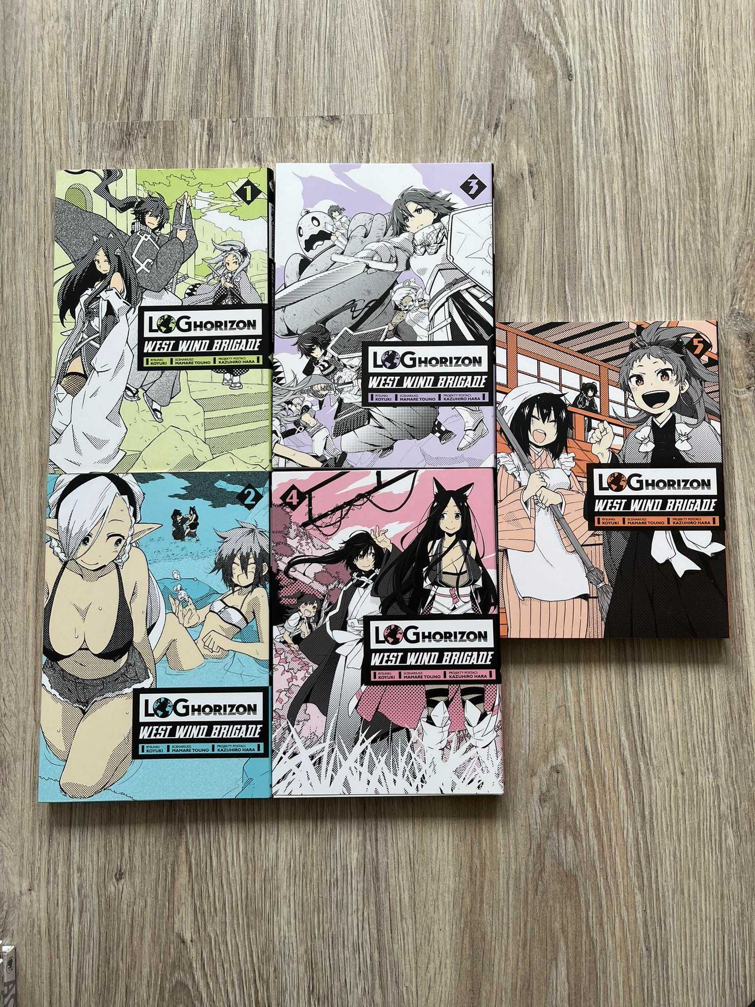 Manga Log Horizon West Wind Brigade 1-5 + Książki Log Horiozon 1-4