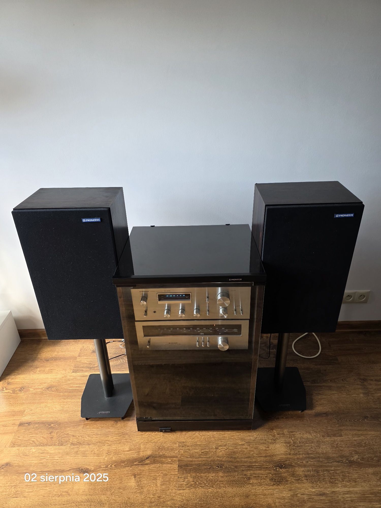 Wieża Pioneer Blue Line wzmacniacz SA 508,tuner TX-608L,szafka,kolumn