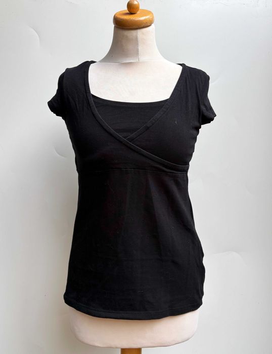 Bluzka Czarna Do Karmienia H&M Mama S 36 Koszulka