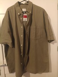 Koszula męska oliwkowa, H&M, rozmiar XL