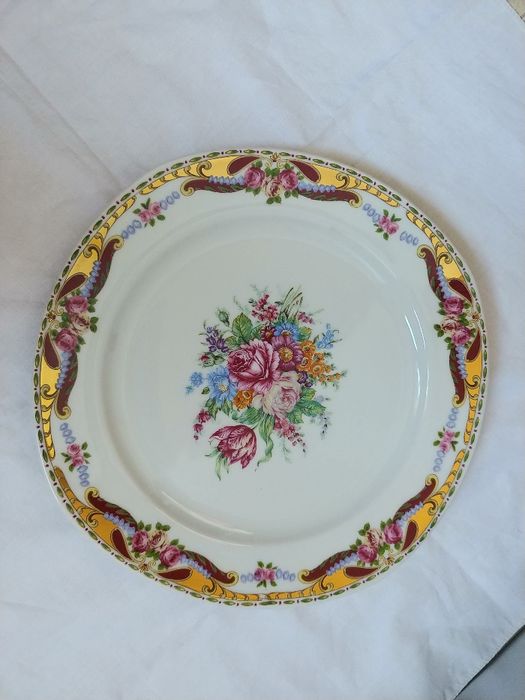 Bule com prato porcelana Vizavi (tipo Limoges) novo