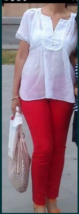 Блузка кофта лен