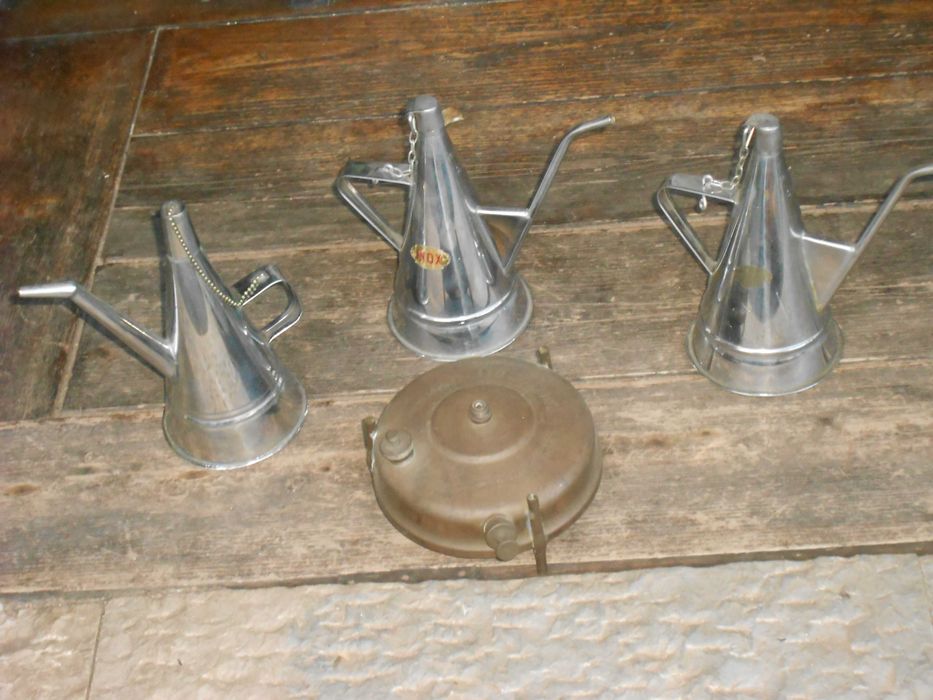 Almotolia galheteiro inox azeite fogao Hipolito vintage rustico