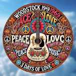 Круглая металлическая табличка Woodstock, Музыка, Happy Place 20 см