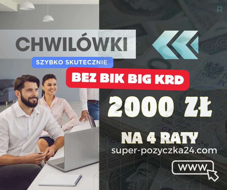 Pożyczki Prywatne Chwilówki/Ratalne do 2000 zł bez BIK.