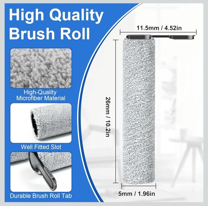 Fixbetter Rolka szczotki filtr HEPA do odkurzacza Tineco FLOOR ONE S7