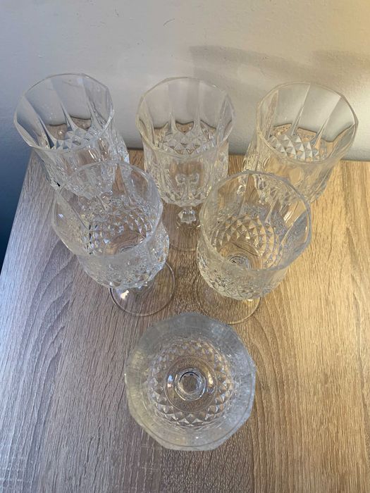 komplet 6 szt kryształowych kieliszków kryształ Cristal D'ARQUES Paris