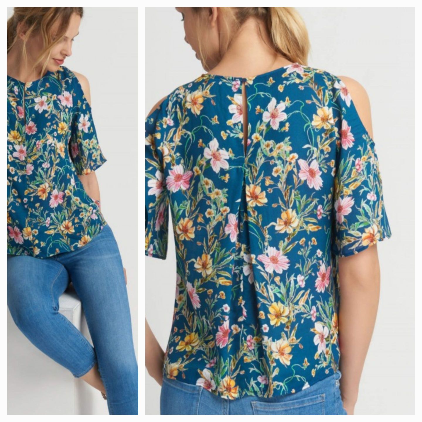 NOWY ZESTAW Orsay koszulka + jeansy White Off r. 38