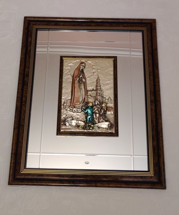 Quadro Nossa Senhora de Fátima e os Pastorinhos