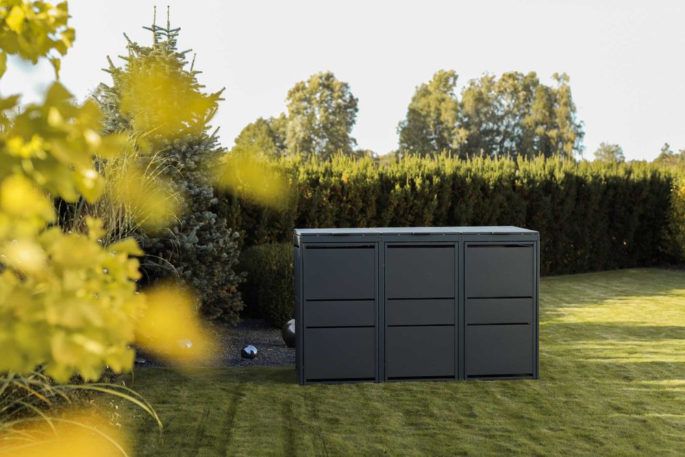 Zabudowy koszy Top Box Obudowy koszy Osłona kosza 3x240L Premium