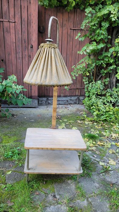 Szafka rtv z lampą Prl