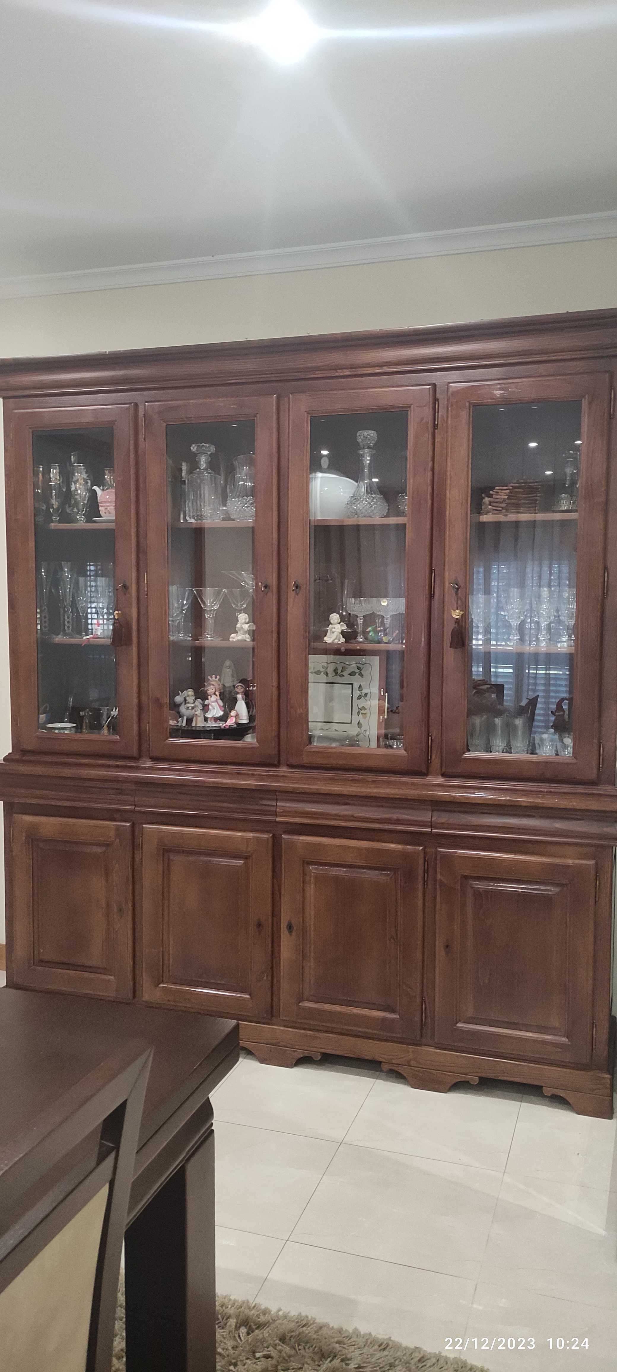 Móvel de sala em madeira de castanho- ótimo estado