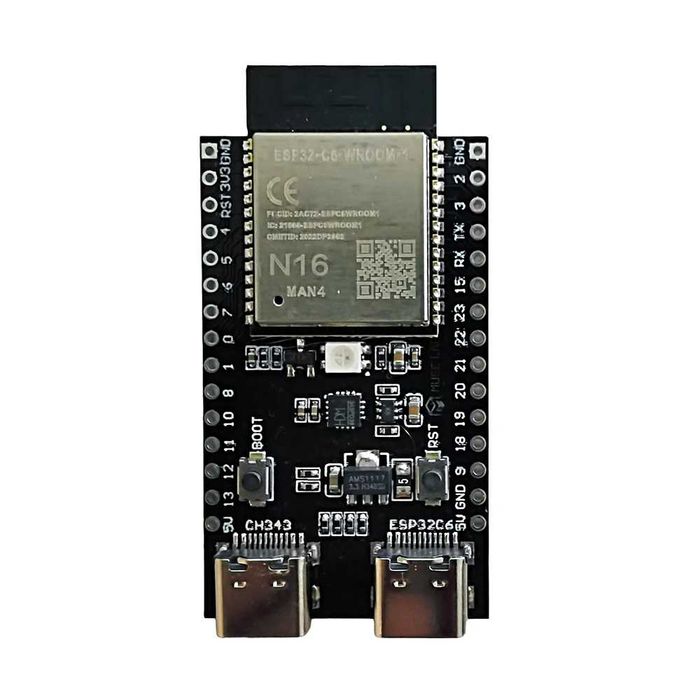 Development Board ESP32-C6-WROOM-1 N8 Zigbee, Thread, WiFi, Bluetooth