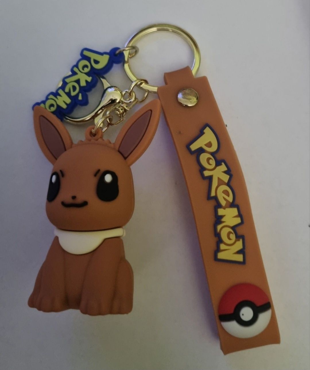 Śliczny zestaw fana Pokemon Eevee brelok+ torebka silikonowa z paskiem