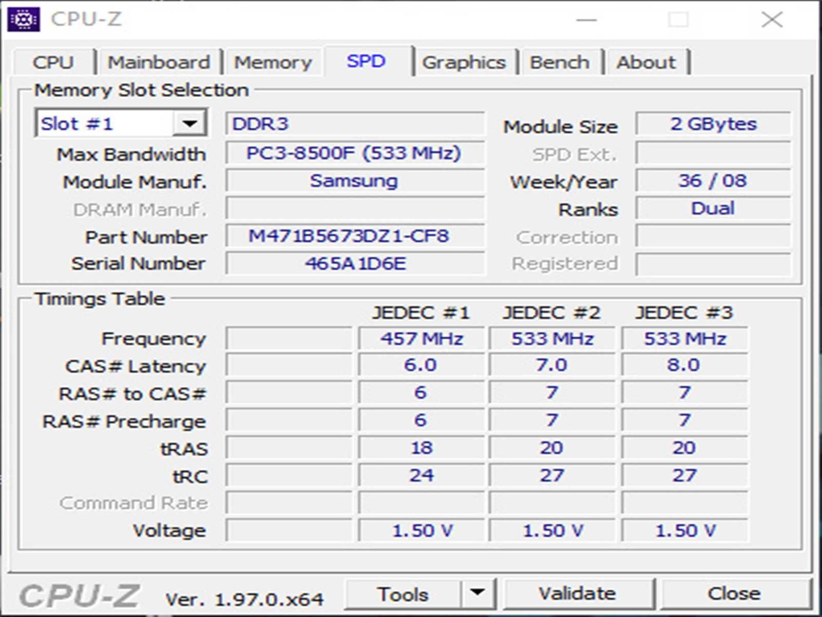 DDR3 2GB+2GB Samsung 8500  1066
