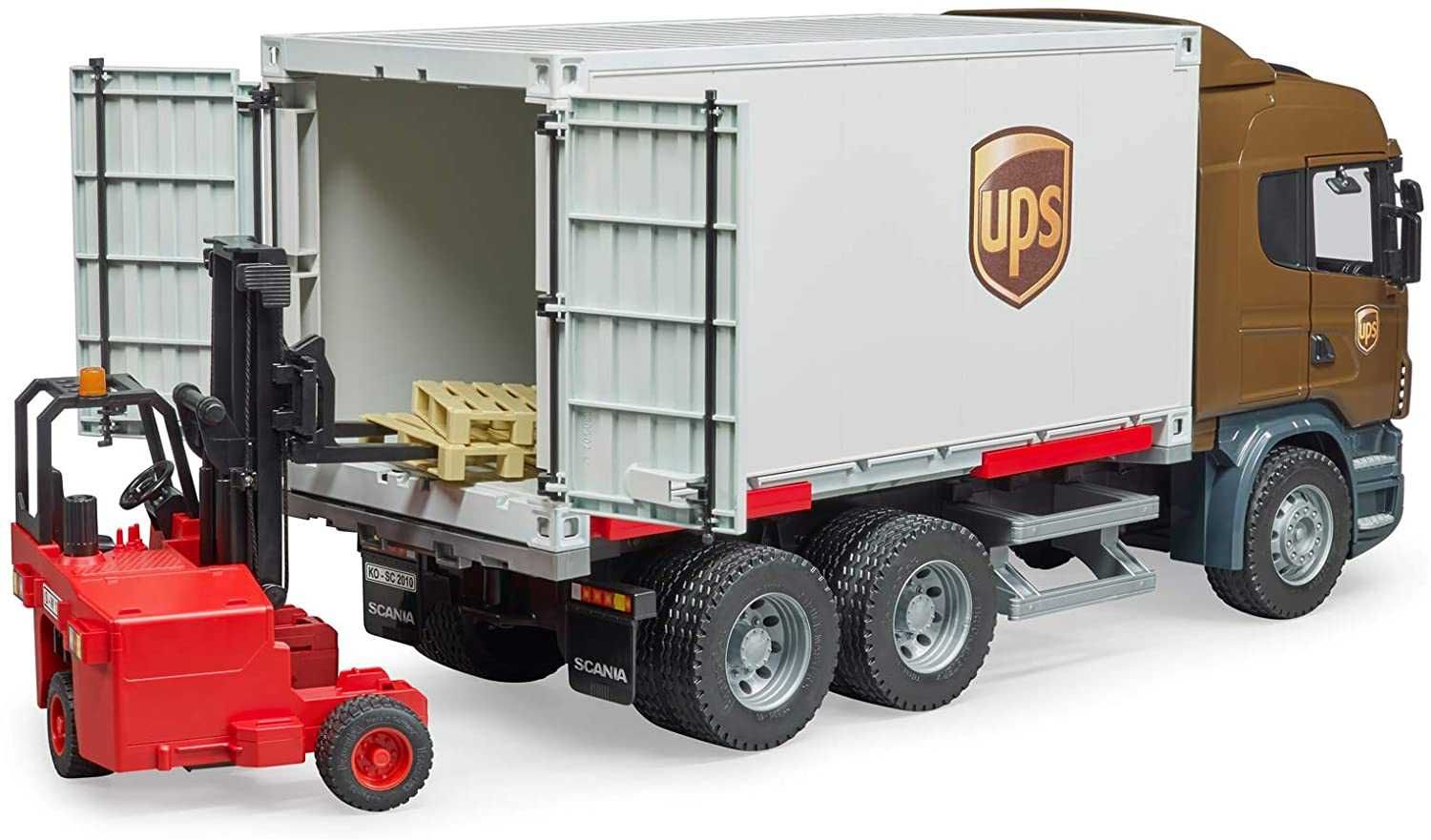 Brinquedo Bruder 03581 Scania UPS c/porta paletes - NOVO