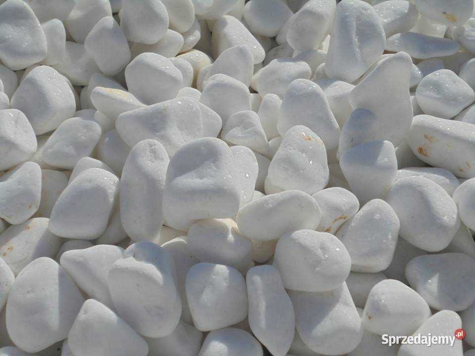 Kruszywo ozdobne kamień biały do ogrodu kora