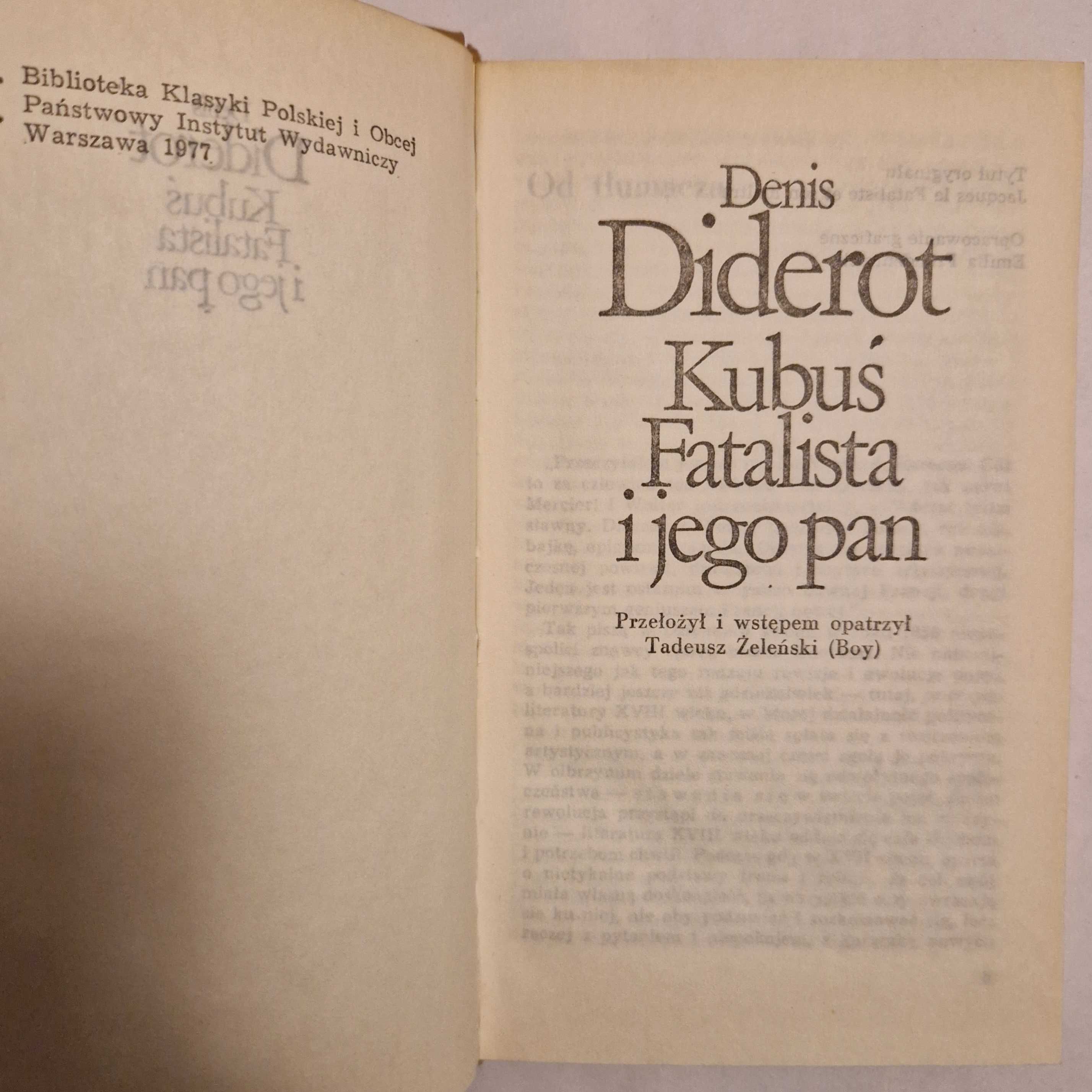 Kubuś Fatalista i jego pan, Denis Diderot