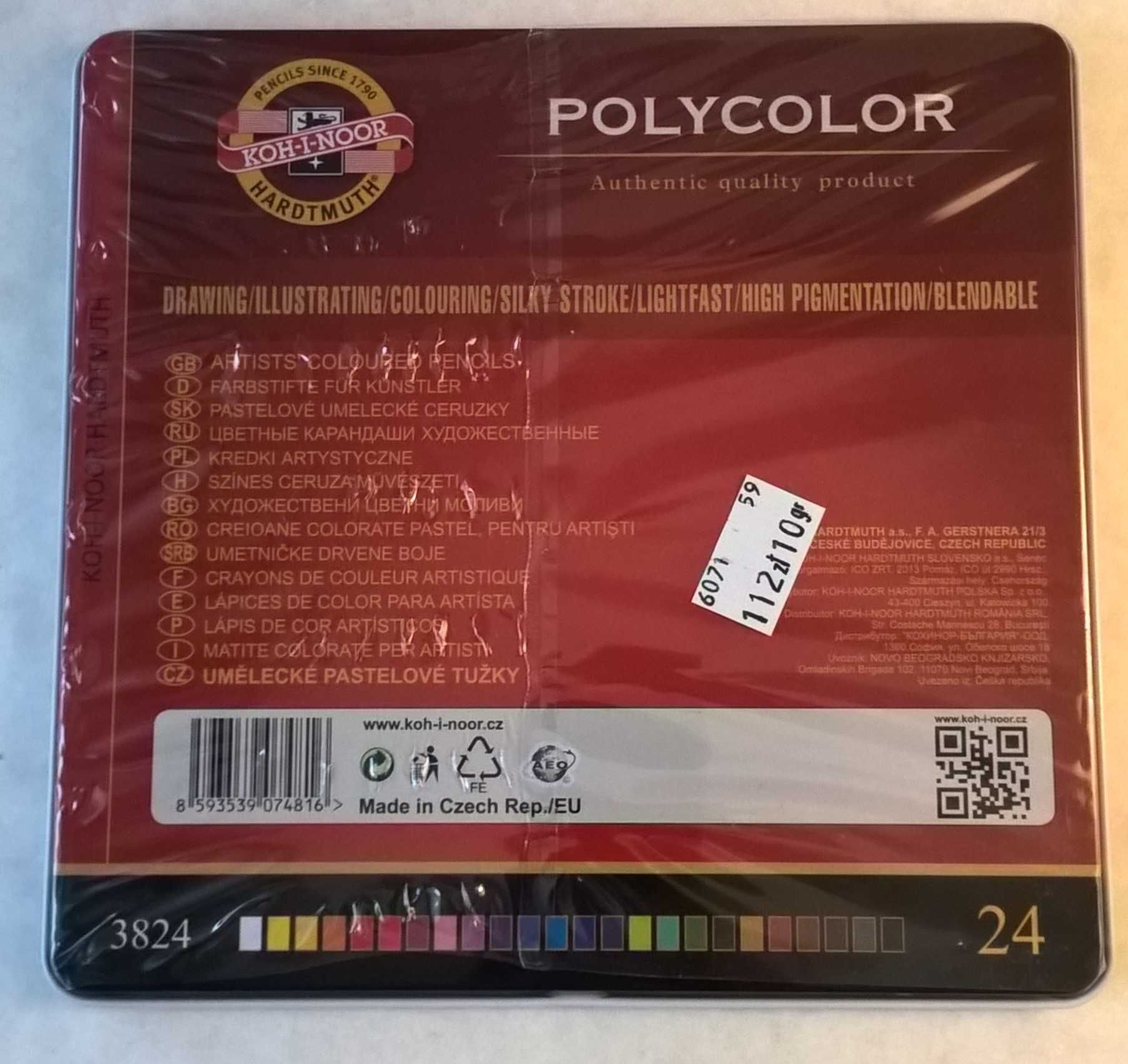 Kredki kolorowe artystyczne Polycolor 24 - NOWE, nieużywane, w folii