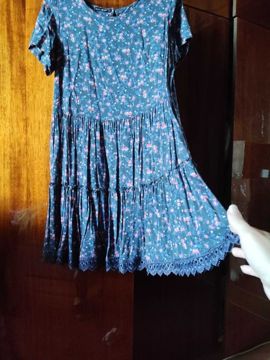 Сукня темно синя , тканина штапель , не парить в літку