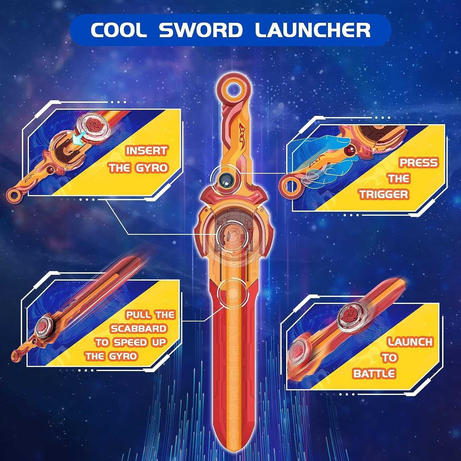 Набор волчок и меч Инфинити медведь Infinity Nado Sword Launcher Bear