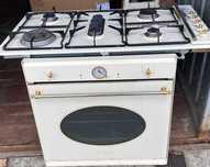 Духовка електрична SMEG + Поверхня газова SMEG (Б/У) Coloniale бєж/зол