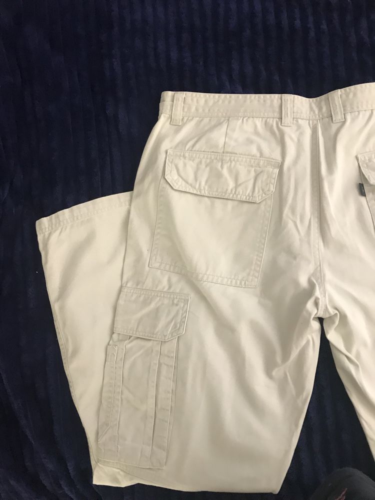 Spodnie męskie białe bawełniane Casual Wear