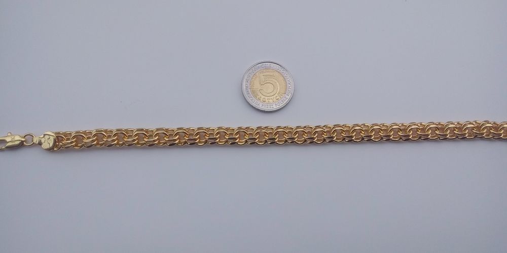 Bransoletka galibardii, grawery na zapięciu,18k,750, ITALY,Nowa,24cm