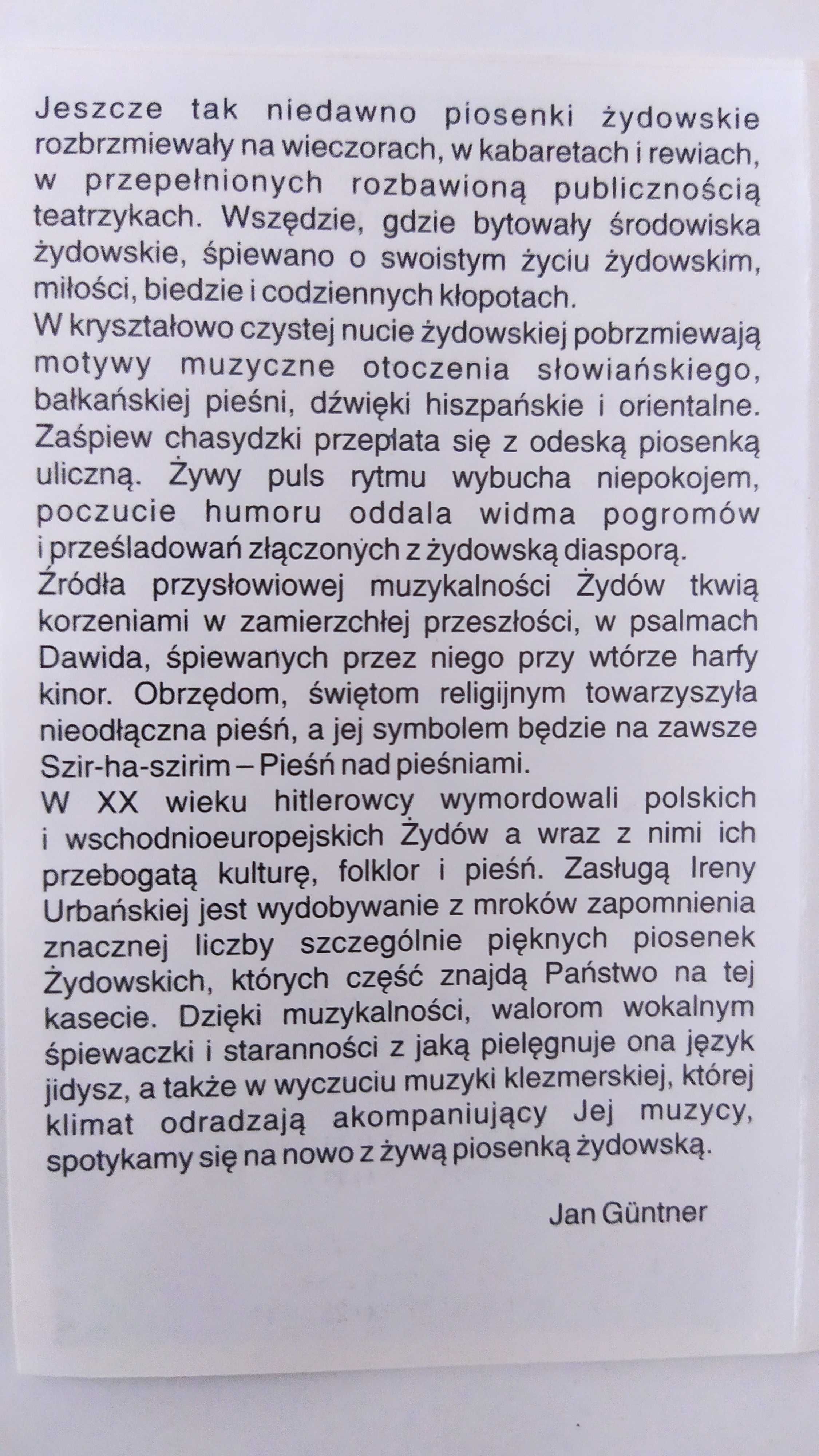 Bubliczki Koncert pieśni żydowskiej kaseta MC