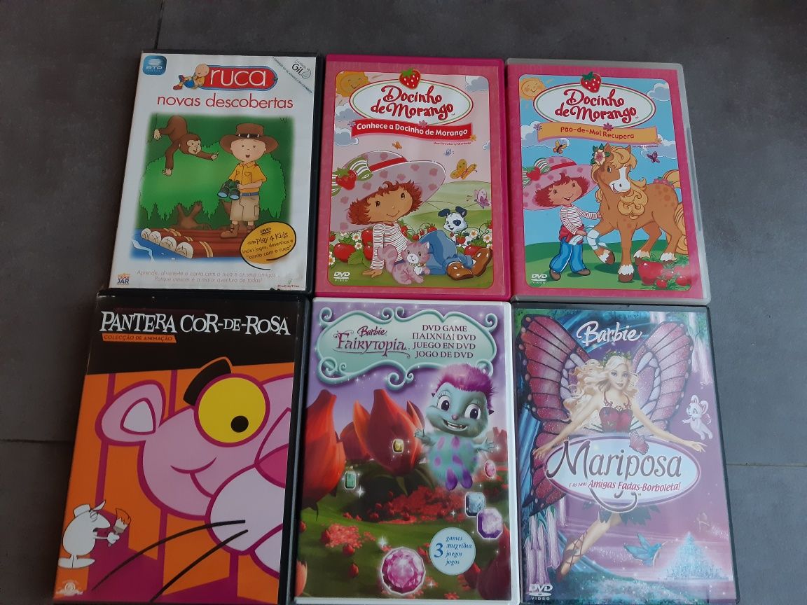 DVD originais animação Barbie Pantera cor de rosa e Docinho de morango