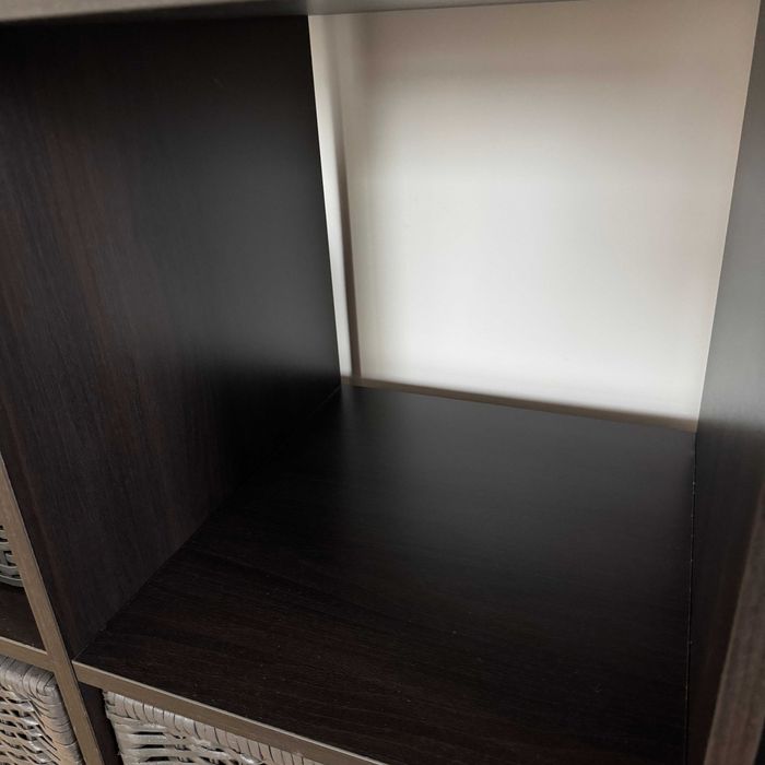 Regał Kallax Ikea Czarnybrąz z szufladami