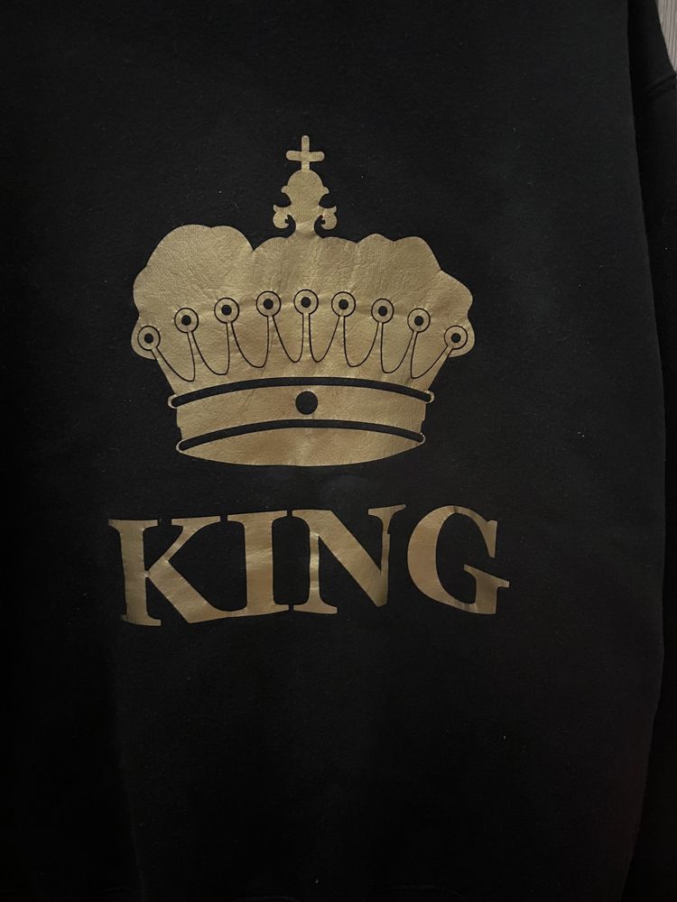 Bluza King czarna złota