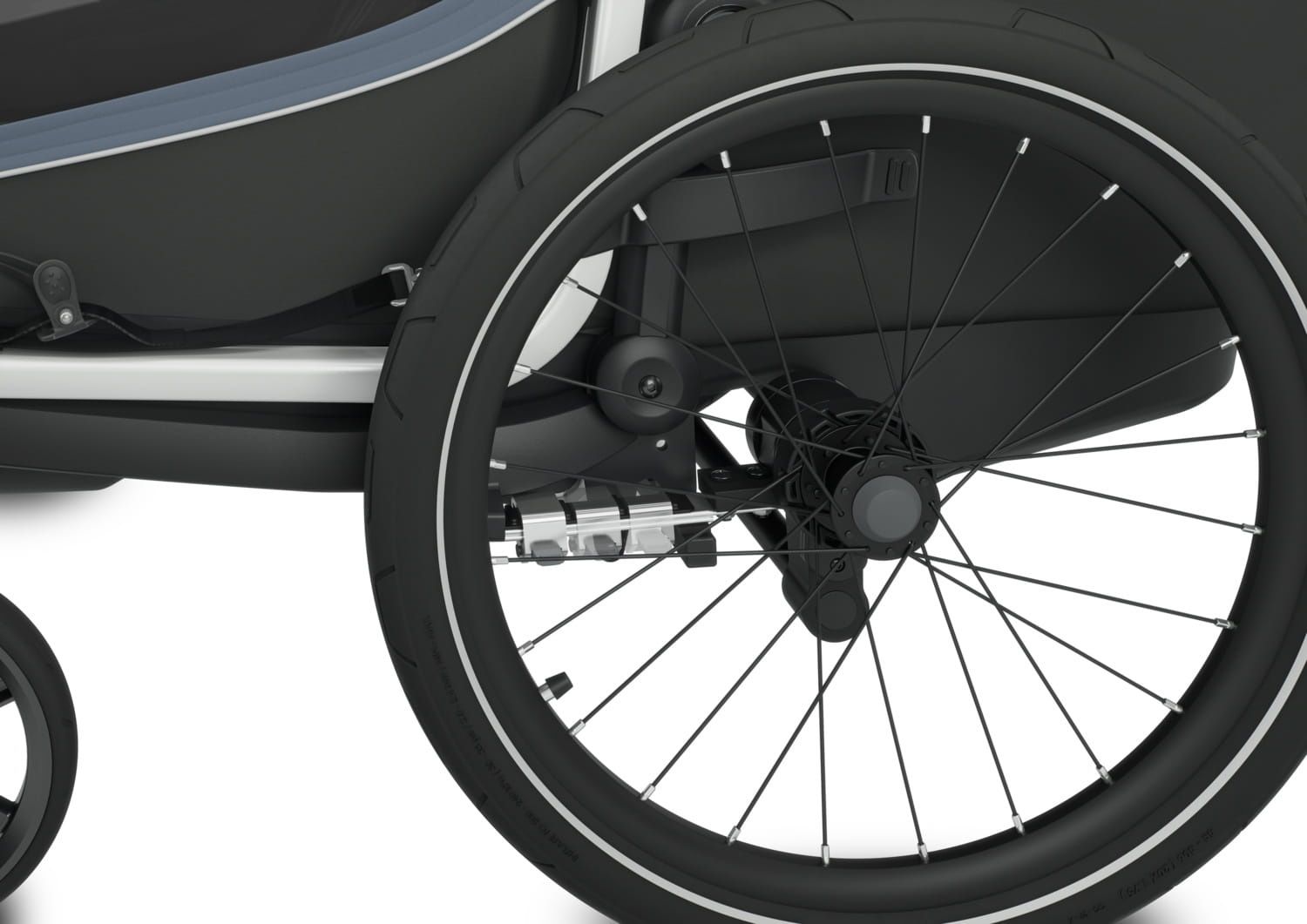 Thule Chariot Cab2 Dark Slate podwójna przyczepka rowerowa wózek space