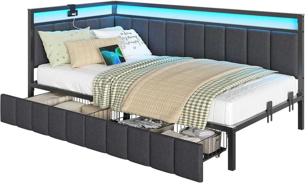 Nowe łóżko narożne / rama / stelaż / LED / narożnik DICTAC !N237!