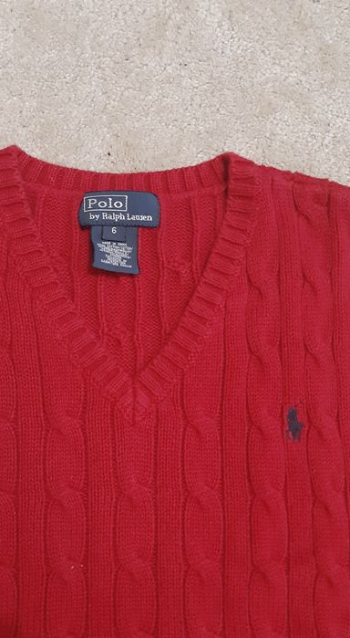 Colete malha Ralph Lauren 6 anos