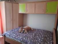 Quarto completo já usado (cama s/colchão+armários+mesa de cabeceira)