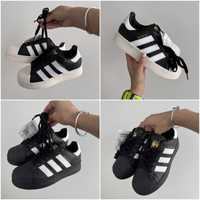 Adidas superstar 2W BLACK / WHITE SOLE premium кросівки