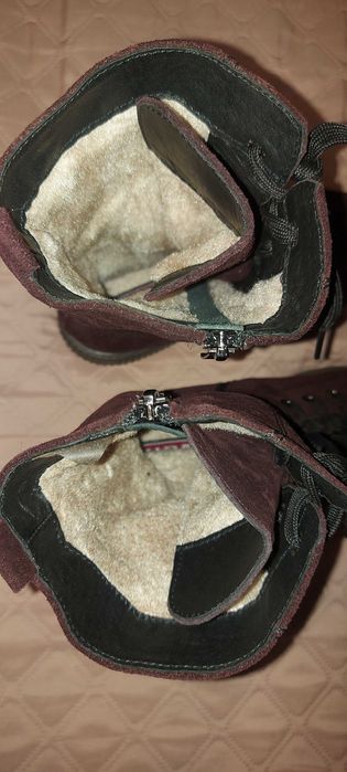 Чоботи зимові жіночі замшеві 39 розмір