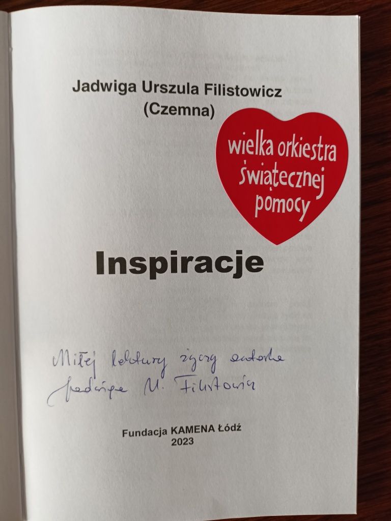 Inspiracje. Wiersze Jadwigi Urszuli Filistowicz (Czemna).
