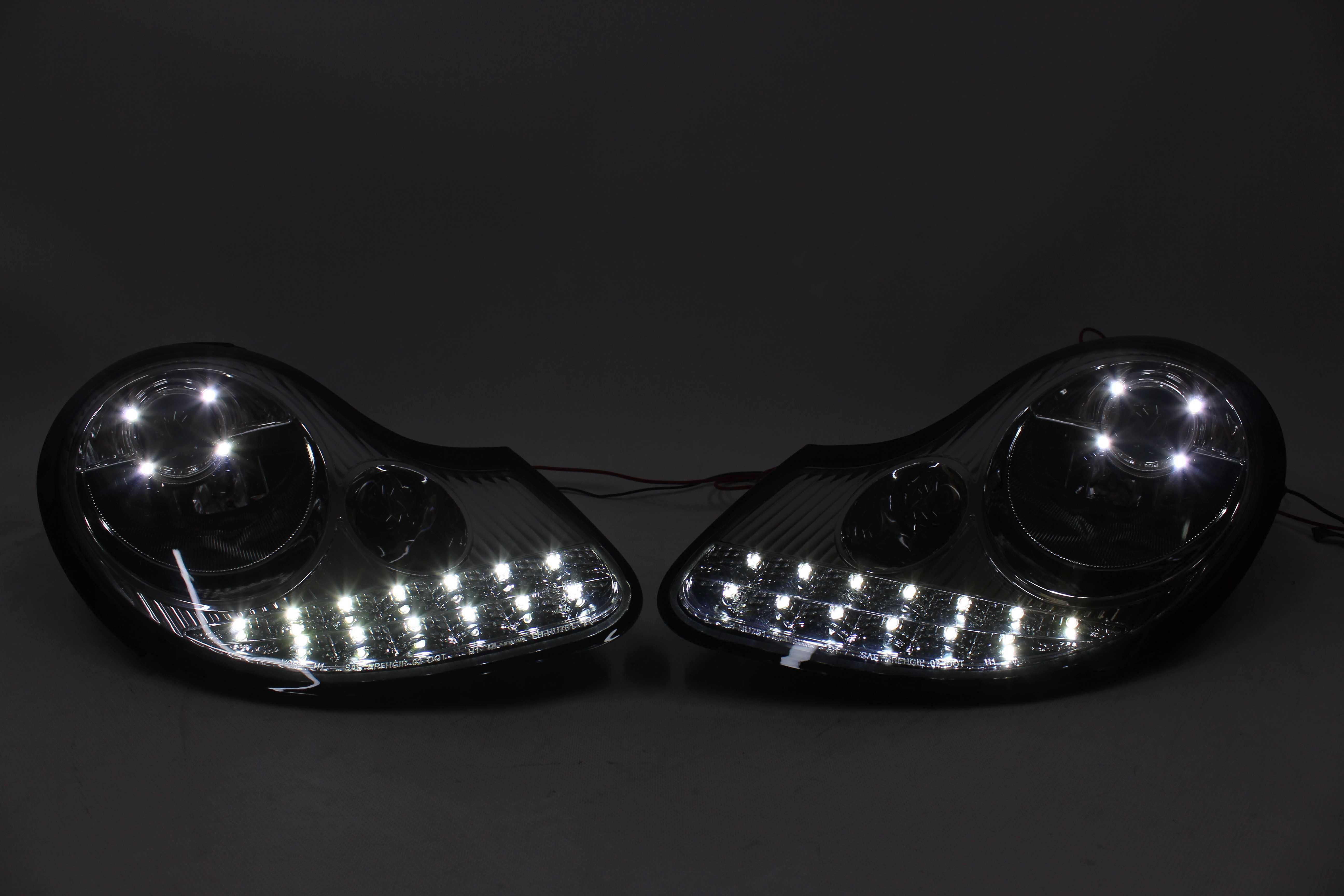 Lampy przednie przód PORSCHE BOXSTER 96-04 / 911 996 LED CHROM TUNING