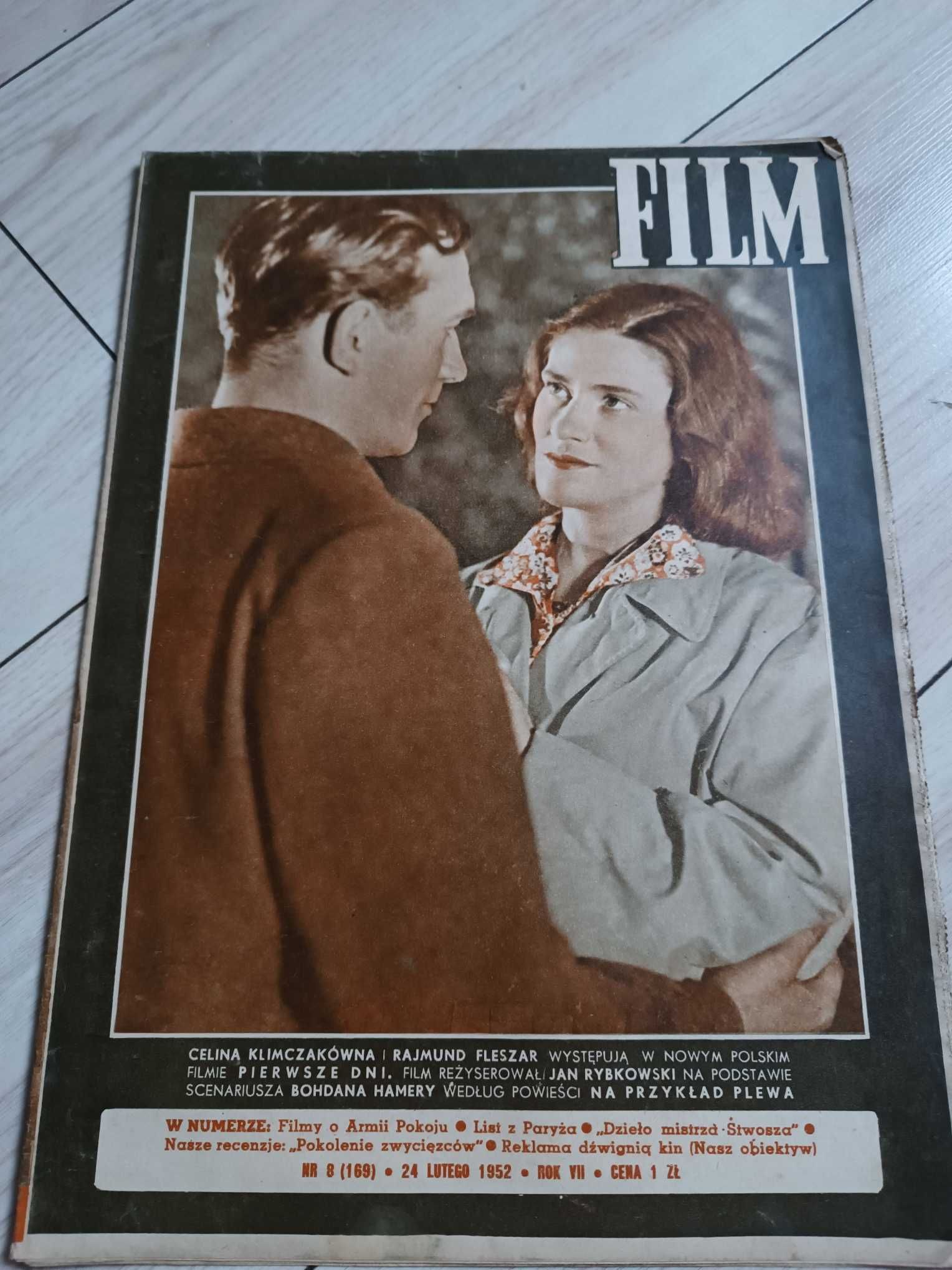 Stare czasopismo Film 1952 nr 8 (169)