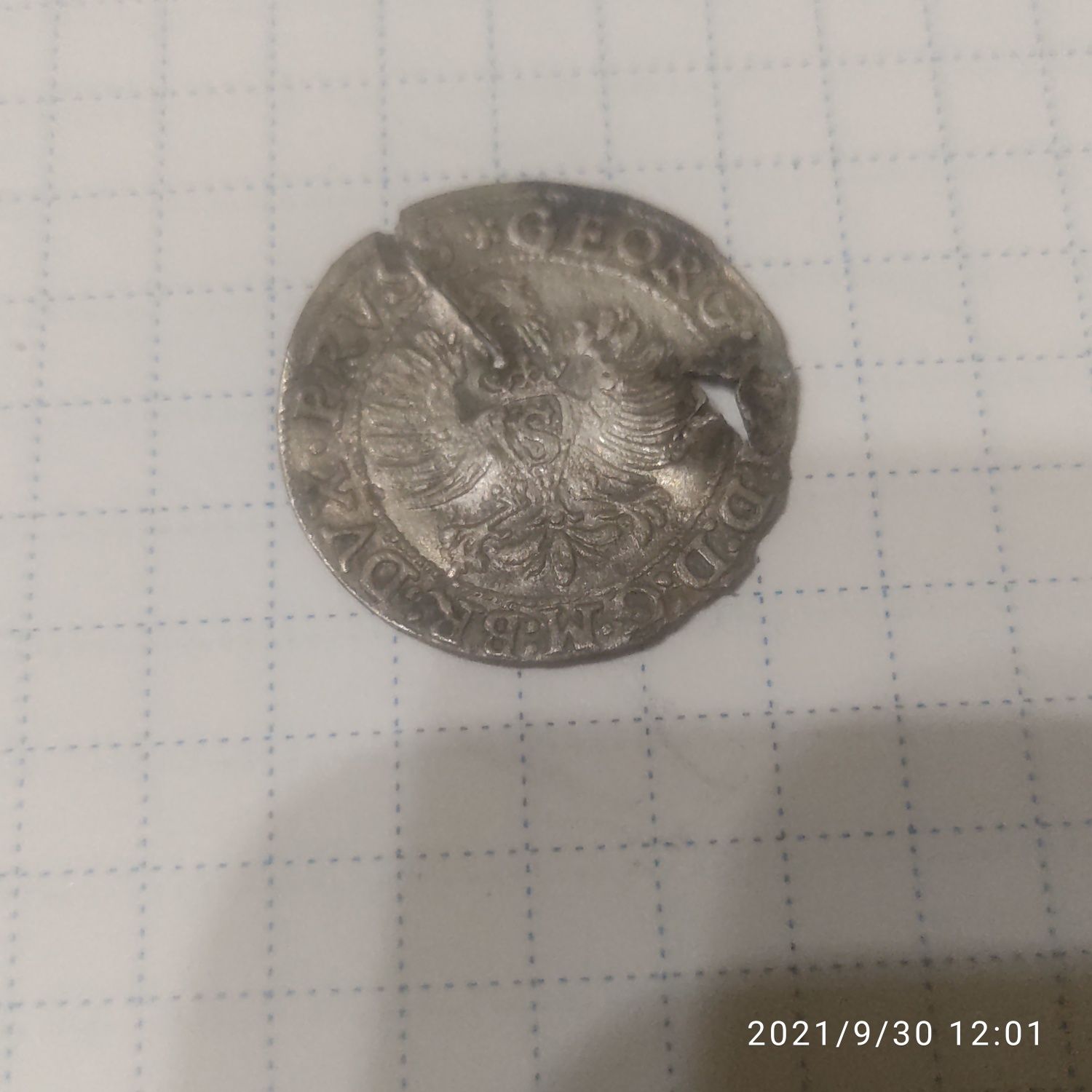 Грош 1586 год. Георг Фридрих